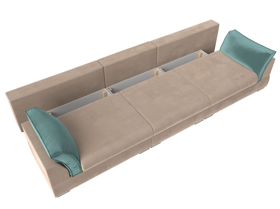 Диваны прямые кухонные, Прямой диван Пекин Long, велюр