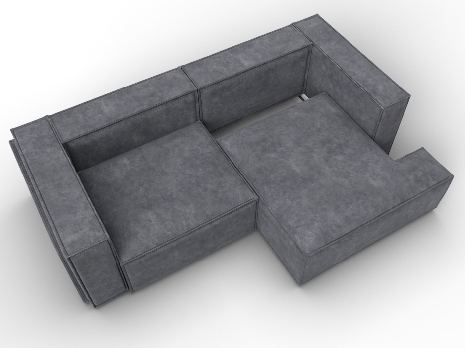 Диваны угловые в гостиную, Диван угловой Лига-061 угол правый, велюр BRUT