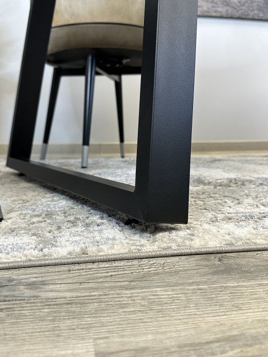 Обеденные столы, Стол Kenner AZ1400 раздвижной, керамика , опоры черные