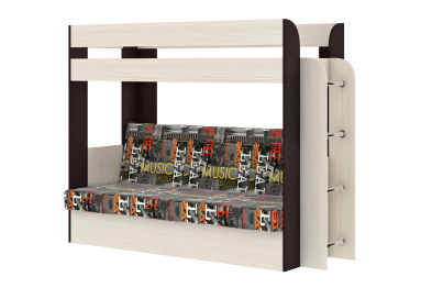Диван-кровать двухярусная Порто ясень анкор светлый/бодега темный