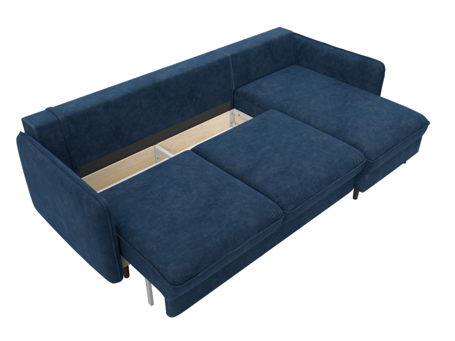 Диваны угловые в гостиную, Диван угловой Лига-064 НПБ угол универсальный, велюр BRUT