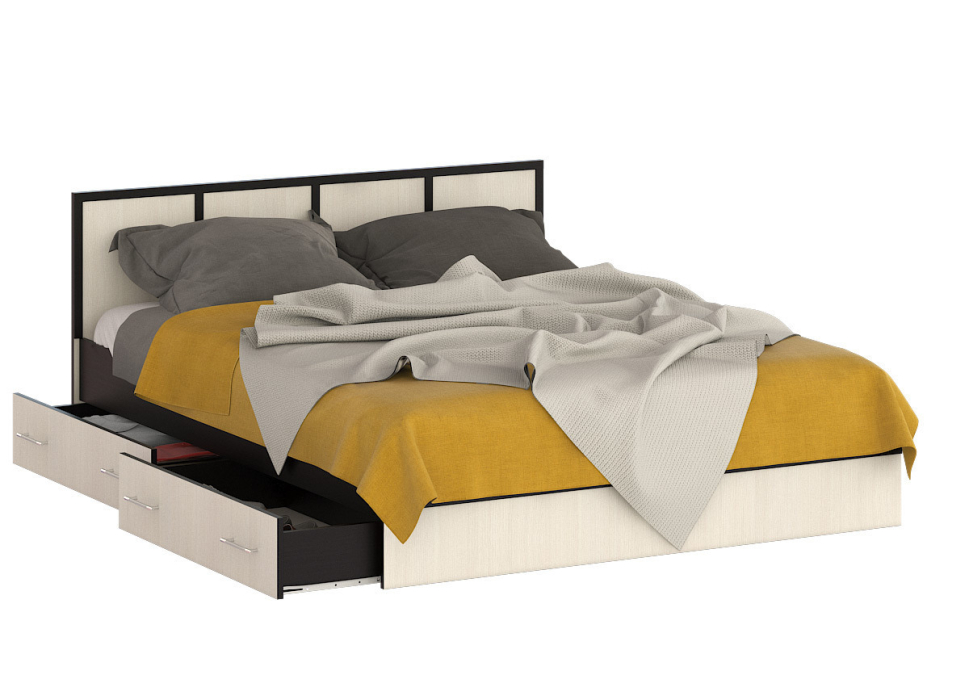 Кровати, Кровать с ящиками Сакура 1600