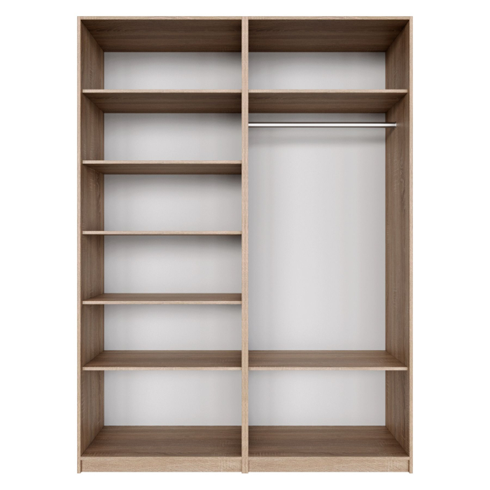 Шкафы распашные, Распашной шкаф Локер 800+800 (Гармошка с системой Push to Move/Правый) с полками слева