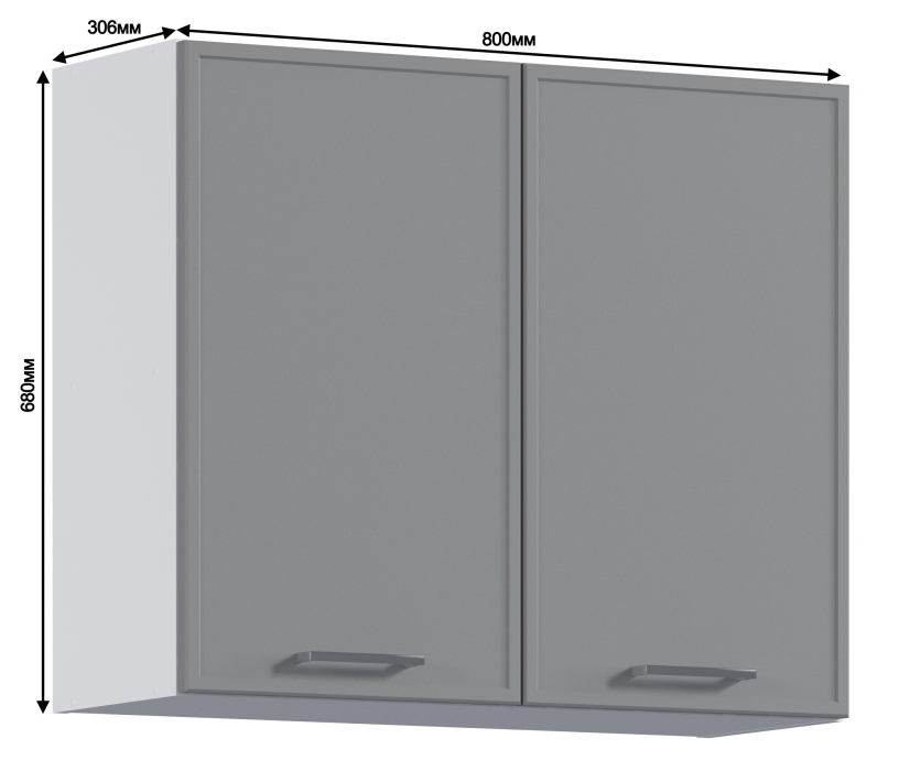 , Мюнхен шкаф 2 дв 80х68 см