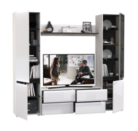 Стенка для гостиной со стеклом Сидней № 50