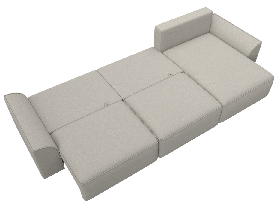 Диваны угловые в гостиную, Диван угловой Лига-048 НПБ лонг, рогожка Амур