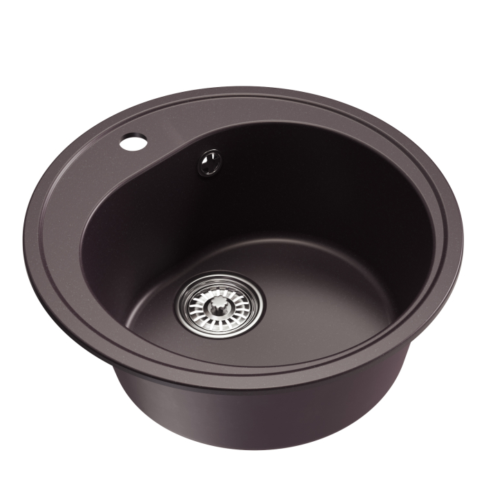 Кухонные мойки, Мойкa ML-GM11 круглая, 500мм (глуб. чаши 180) NEW*