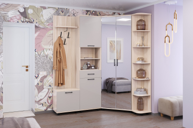 Модульная прихожая Грейс композиция 4  Ясень Асахи