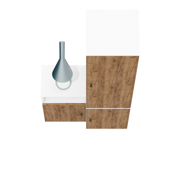 Домашние кабинеты, Пенал с выдвижной штангой и полкой и тумба с нишей Лидер-8