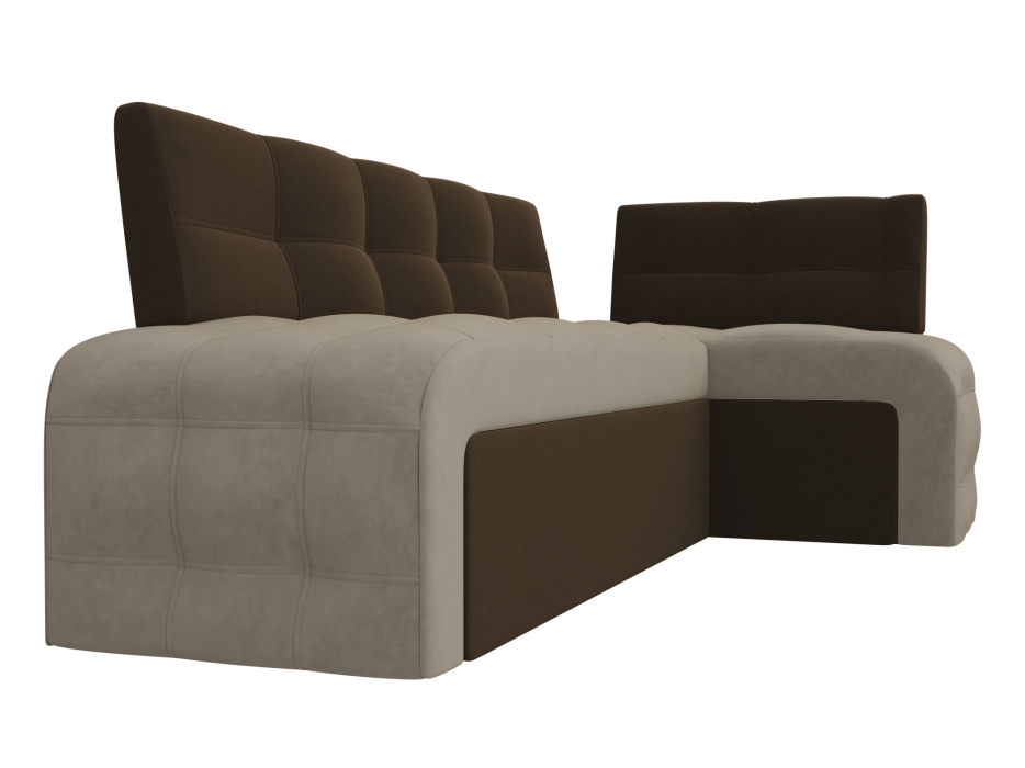 Диваны угловые кухонные, Кухонный угловой диван Люксор правый угол, микровельвет