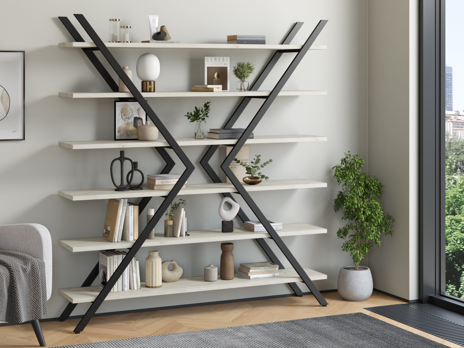 Стеллажи, Стеллаж Айсберг Лофт ИКС черный