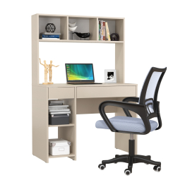 Стол компьютерный Mobi Комфорт 12.77F с серым креслом 103