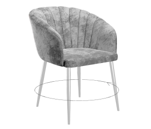 Стул DikLine 442 поворотный (ножки белые)