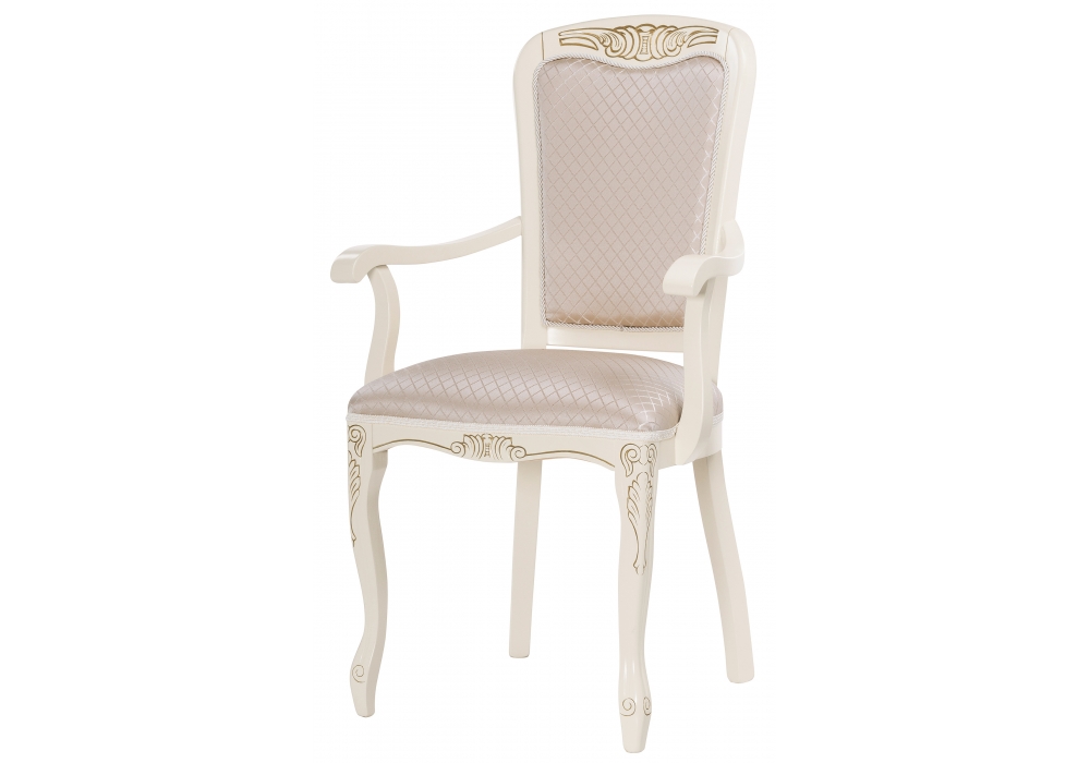 Стулья, Стул деревянный Клето патина золото / ромб