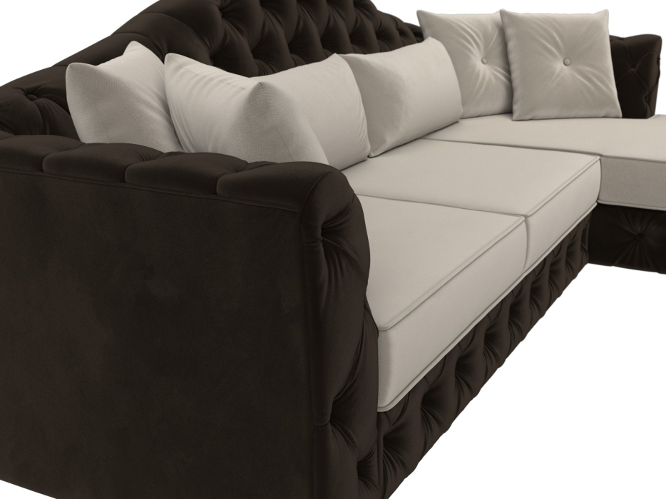 Диваны угловые в гостиную, Диван угловой Артис правый угол, микровельвет