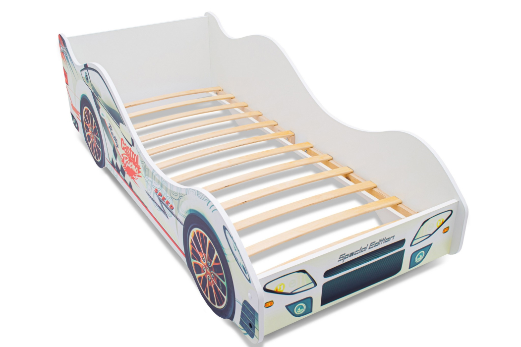 Для мальчика, Детская кровать-машина Бельмарко "Безмятежность", с матрасом Бельмарко "Альфа"