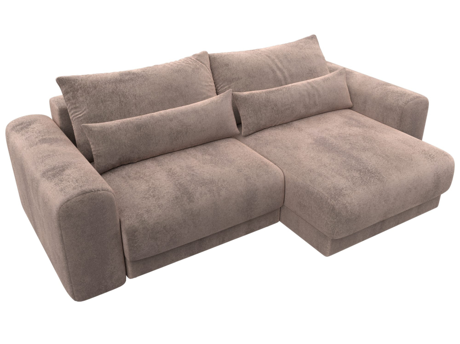 Диваны угловые в гостиную, Диван угловой Лига-056 НПБ угол универсальный, велюр TOWER