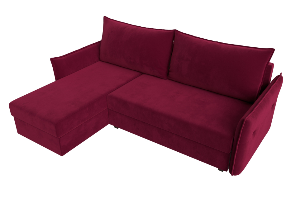 Диваны угловые в гостиную, Угловой диван Лига-004 левый угол, микровельвет