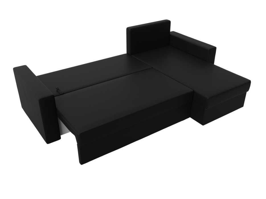 Диваны угловые в гостиную, Угловой диван Траумберг Лайт правый угол, экокожа