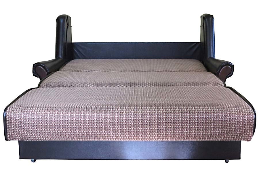 Диваны кровати со спальным местом, Диван-кровать Аккорд М 140, рогожка+иск.кожа