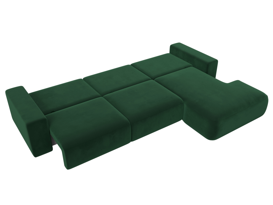 Диваны угловые в гостиную, Диван угловой Лига-036 Классик Лонг правый угол, велюр