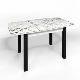 Флорида Стол белый, ноги квадрат/черные №11