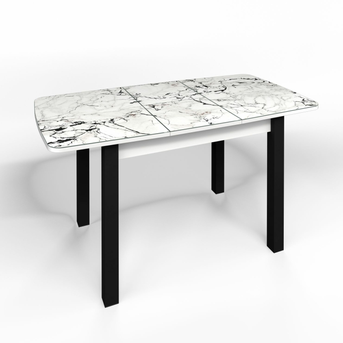 Обеденные столы, Флорида Стол белый, ноги квадрат/черные №11