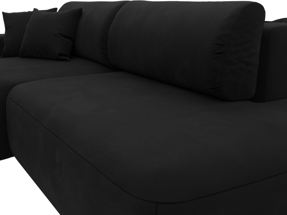 Диваны угловые в гостиную, Диван угловой Лига-036 Модерн левый угол, микровельвет