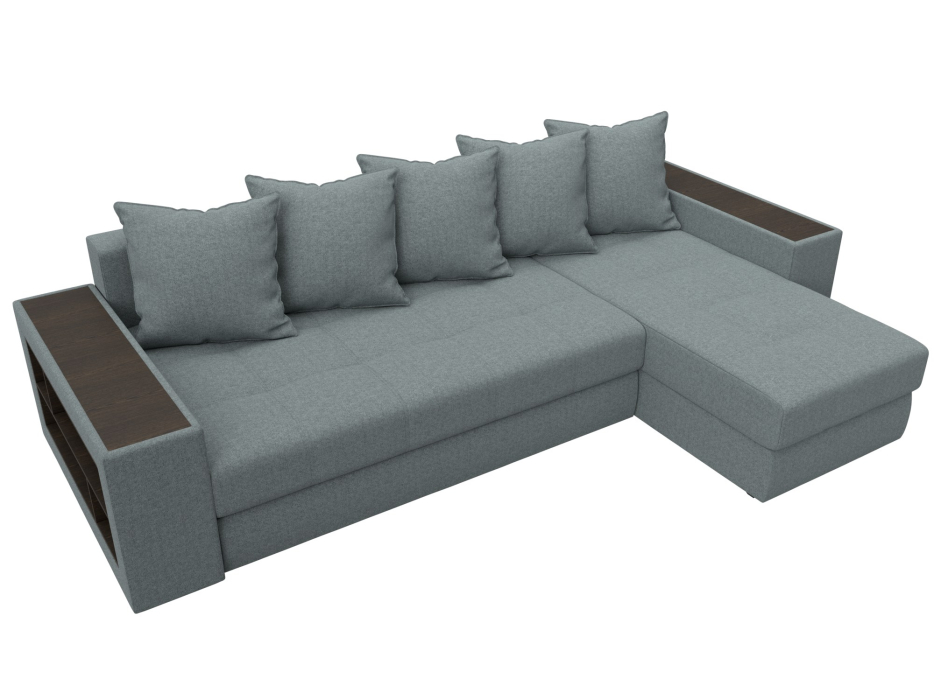 Диваны угловые в гостиную, Диван угловой Дубай правый угол, рогожка Амур