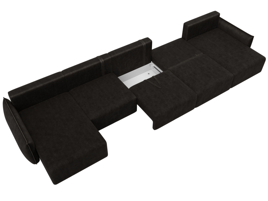 Диваны еврокнижки, Диван п-образный Лига-051 НПБ МегаЛонг, велюр BRUT