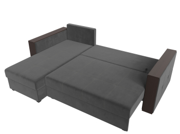 Угловой диван Валенсия Лайт левый угол, велюр