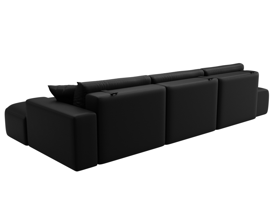 Диваны угловые в гостиную, Диван угловой Лига-036 НПБ Модерн Лонг правый угол, экокожа GRIFON 