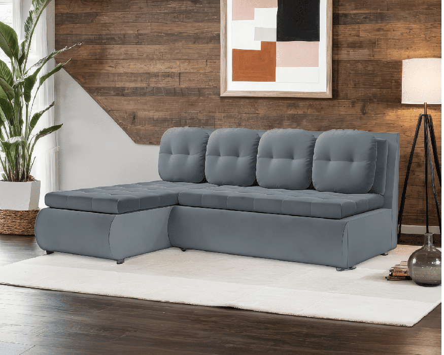 Диваны угловые в гостиную, Диван угловой Кормак (Велюр)