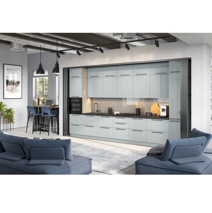 Кухонные гарнитуры, Кухня модульная Этна. Комплект 4.2 м, софт грей