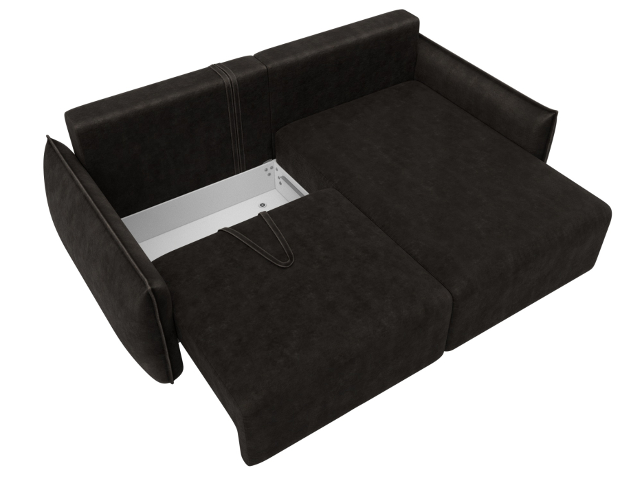 Диваны угловые в гостиную, Диван угловой Лига-051 НПБ угол универсальный, велюр BRUT