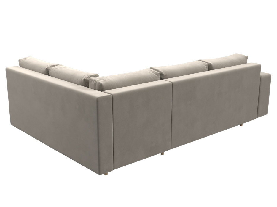 Диваны угловые в гостиную, Диван угловой Сильвана правый угол, микровельвет