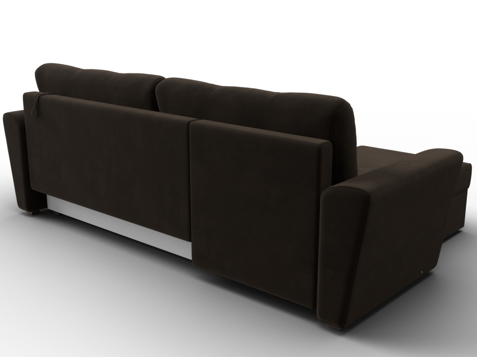 Диваны угловые в гостиную, Угловой диван Амстердам Лайт левый угол, микровельвет