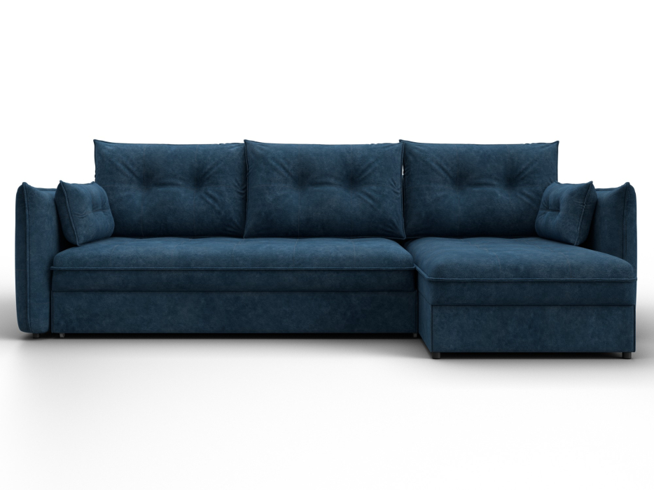 Диваны угловые в гостиную, Диван угловой Лига-100 НПБ угол универсальный, велюр BRUT