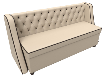 Кухонный прямой диван Лофт, экокожа