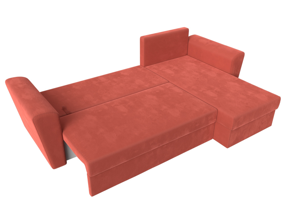 Диваны угловые в гостиную, Угловой диван Амстердам Лайт правый угол, микровельвет