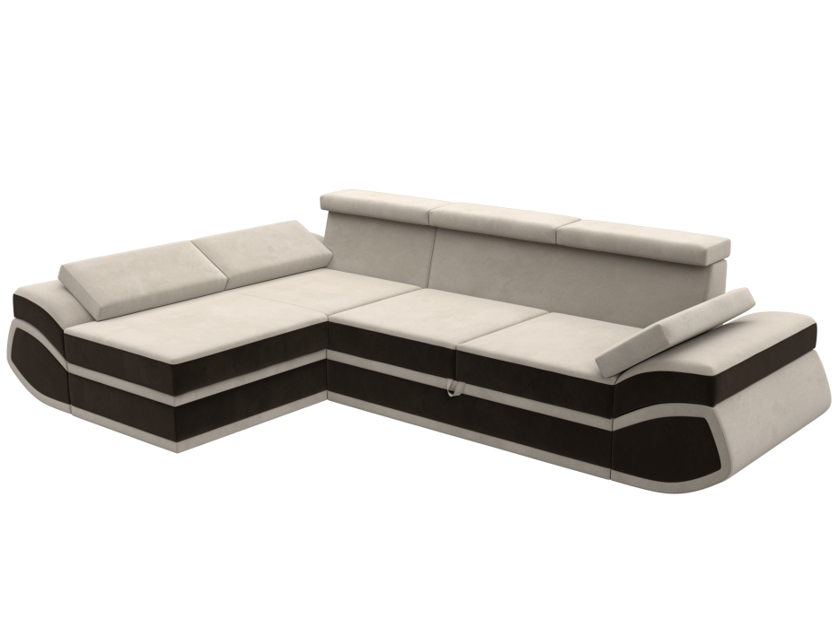 Диваны угловые в гостиную, Диван угловой Лига-032 левый угол, микровельвет