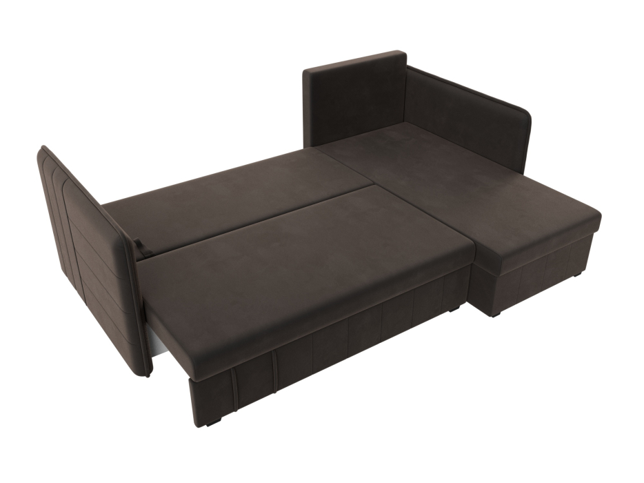 Диваны угловые в гостиную, Диван угловой Слим универсальный угол, велюр