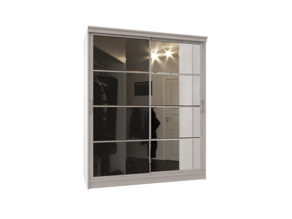 Шкафы-купе, Шкаф-купе Престиж-1 ясень анкор/стекло/зеркало