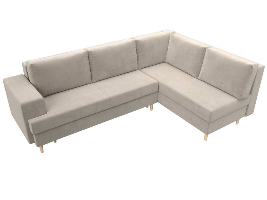 Диваны угловые в гостиную, Диван угловой Сильвана правый угол, микровельвет