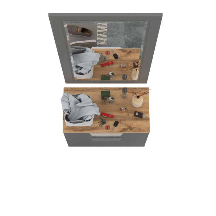 Прихожие, Обувница с зеркалом Октава.