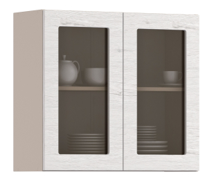 Регина шкаф навесной со стеклом 2 дв 80х72 см