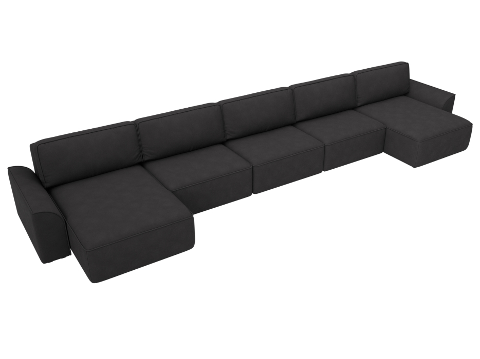 Диваны еврокнижки, Диван П-образный Лига-048 НПБ МегаЛонг, замша JOLY