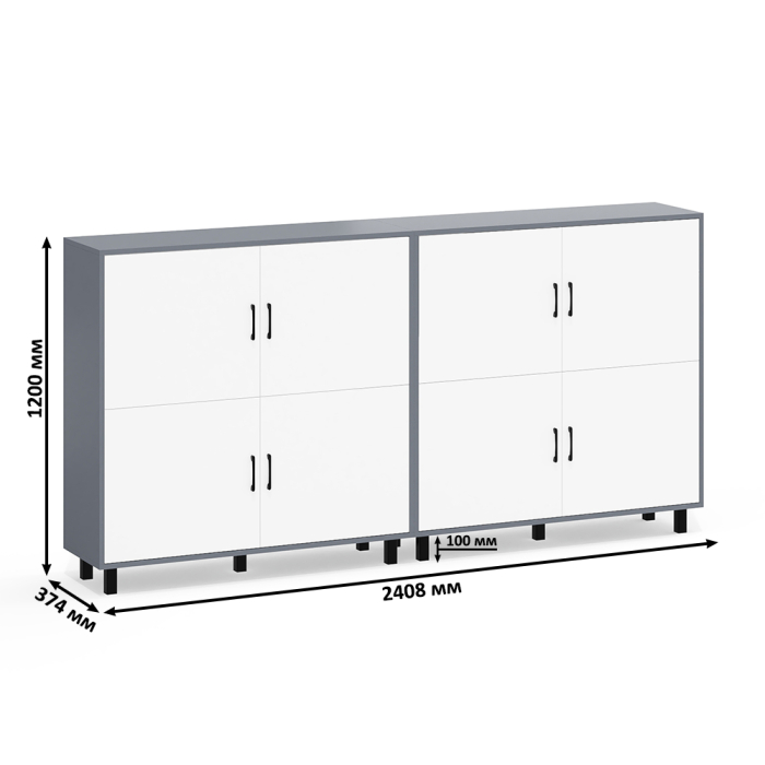 Комоды, Две тумбы-комода с дверками РВК 126-1204