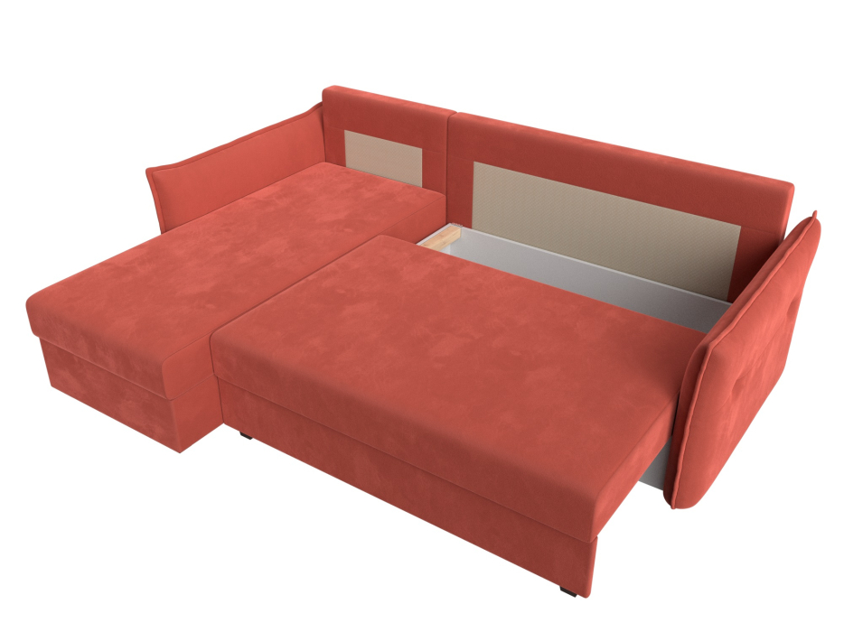 Диваны угловые в гостиную, Угловой диван Лига-004 левый угол, микровельвет