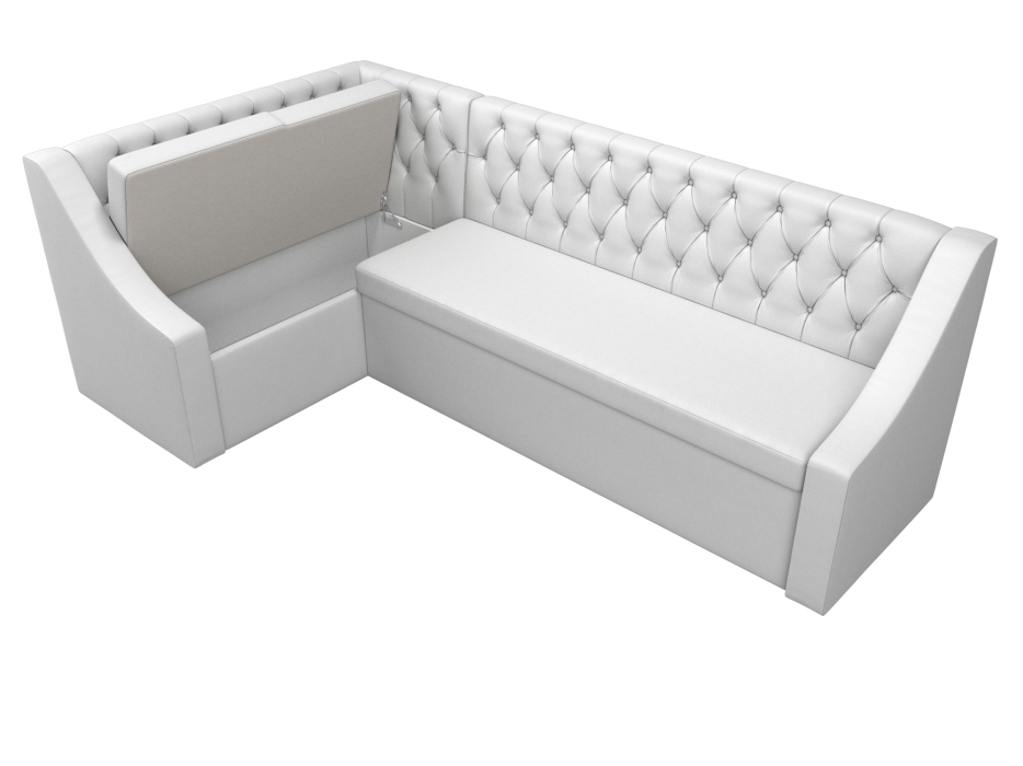 Диваны угловые кухонные, Кухонный угловой диван Мерлин левый угол экокожа